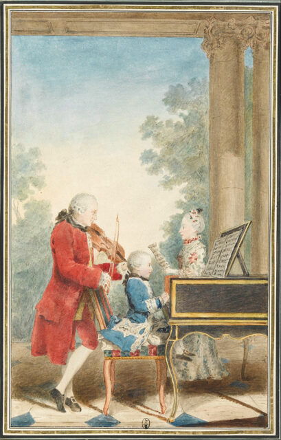 Mozart mit Vater und Schwester in Paris