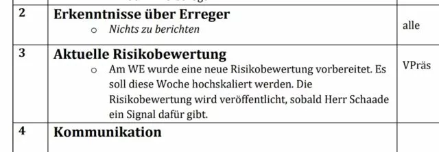 RKI-Files vom 16. März 2020: Prof. Dr. Lars Schaade, RKI-Vize, war der Signalgeber der Risikohochstufung vom 16.03.2020. Quelle: RKI