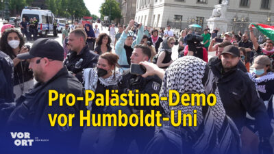 Polizei entfernt pro-palästinensische Demonstranten von der Berliner Humboldt-Universität