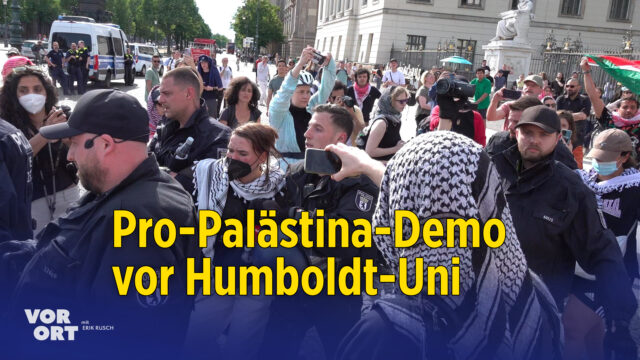 Polizei entfernt propalästinensische Demonstranten von der Berliner Humboldt-Universität