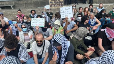 Propalästinensische Proteste vor Humboldt-Universität Berlin