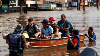 Rettungskräfte sind in der Region Rio Grande do Sul im Einsatz.