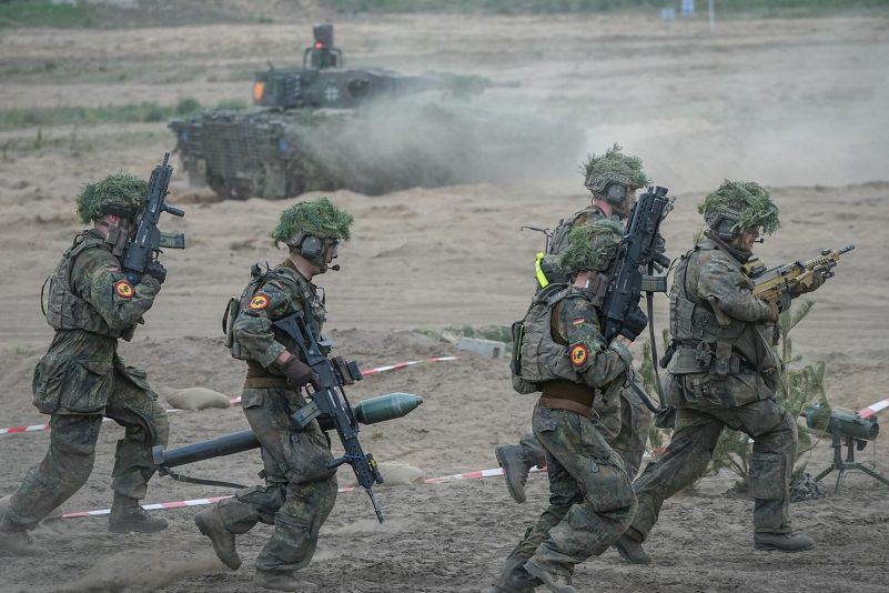 Die Bundeswehr beteiligte sich unter anderem mit einem Großmanöver mit dem Namen Quadriga 2024 an Steadfast Defender.