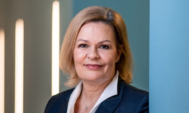 Bundesinnenministerin Nancy Faeser (SPD). Foto: Pressefoto BMI, Peter Jülich