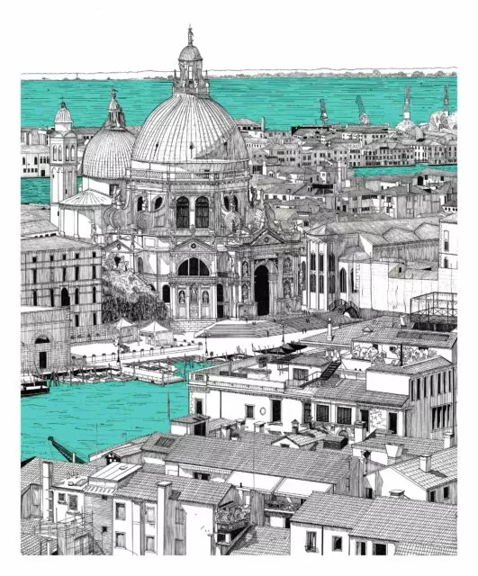 „A View Towards Santa Maria Della Salute“ von Max Kerly