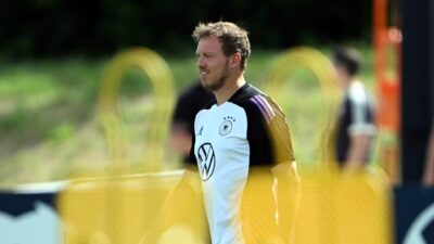 Bundestrainer Julian Nagelsmann beim Abschlusstraining vor dem Griechenlandtest.