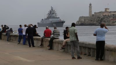 Russische Marineschiffe zu Hafenbesuch in Havanna eingetroffen