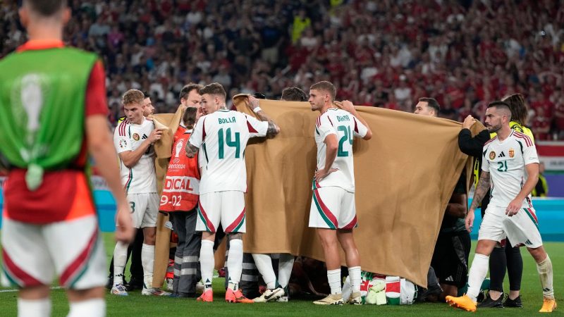 Aus der ungarischen Nationalmannschaft kommt Kritik: Laut Szoboszlai dauerte es zu lange, bis die Sanitäter auf den Platz kamen.