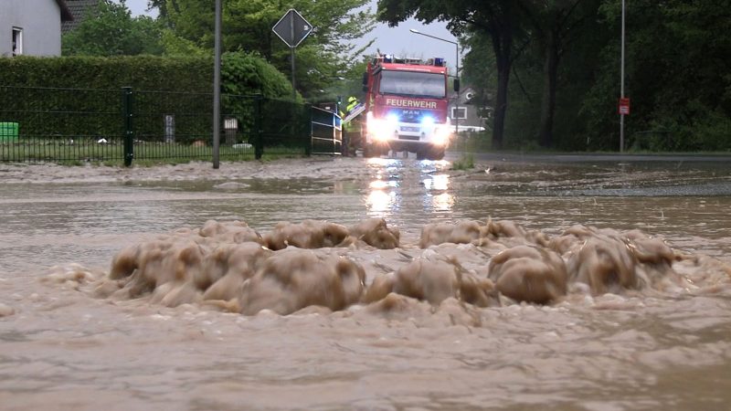 Der Regen fiel in Detmold schneller, als die Kanalisation das Wasser aufnehmen konnte.