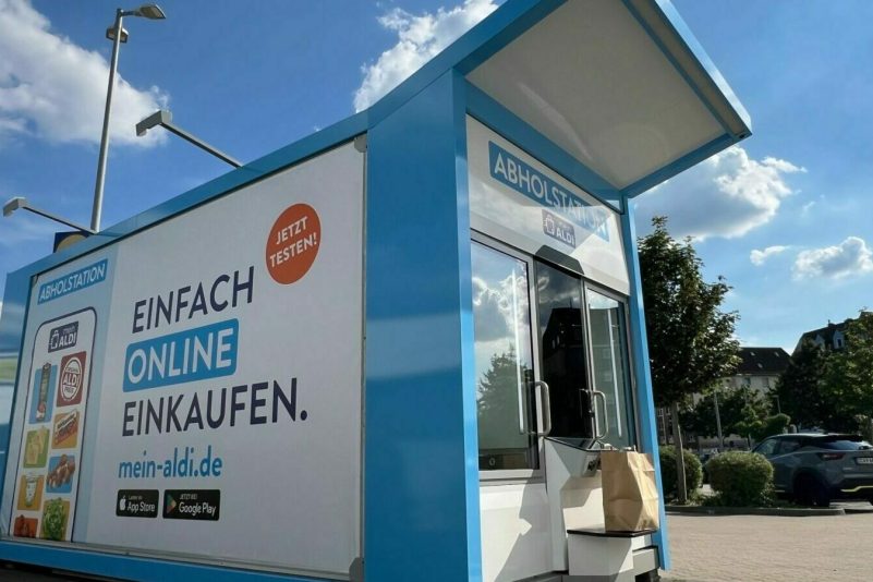 Aldi Süd und Rewe testen an einigen Standorten Abhol-Automaten für Lebensmittel.
