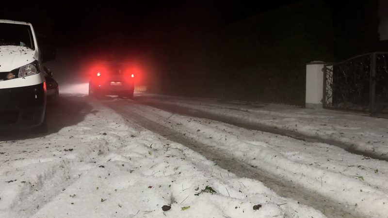 Winterwetter im Sommer: Überflutungen und Hagelmassen in Teilen Bayerns