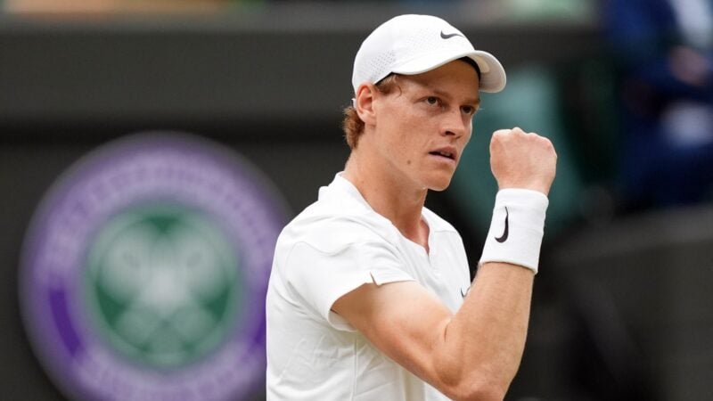 Steht im Viertelfinale von Wimbledon: Der Italiener Jannik Sinner.