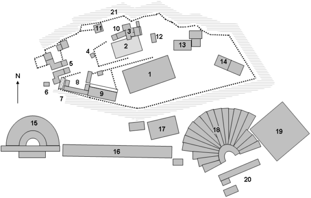 Plan der Akropolis von Athen