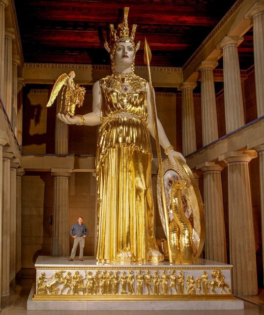 Kultbild Athena im Parthenon der Akropolis
