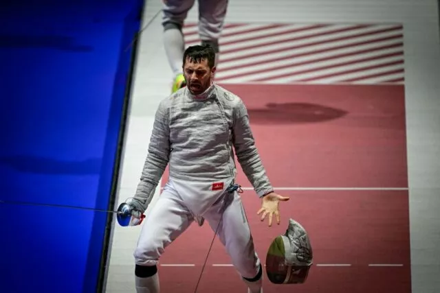 Olympische Spiele 2024 mit Fechter Matyas Szabo