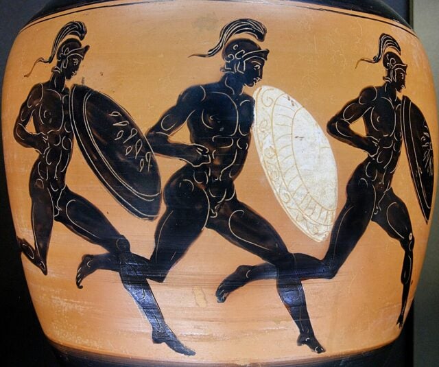 Olympischen Spiele der Antike: Disziplin Waffenlauf