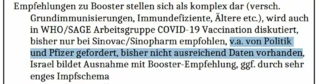 RKI-Protokoll vom 14.07.2021: Politik und Pfizer machen sich trotz mangelnder Datenbasis für die dritte Impfung („Booster“) stark. Foto: Bildschirmfoto/RKI-Files