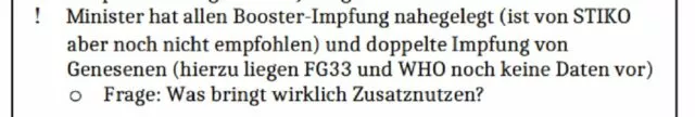 RKI-Files vom 29. Oktober 2021: BMG-Chef Jens Spahn empfiehlt allen die Booster-Impfung, obwohl diese von der STIKO nicht empfohlen wurde. Trotz mangelnder Daten plädierte er auch für die doppelte Impfung von Genesenen. Foto: Grafik/RKI