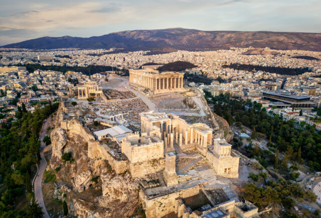 Luftbild der Akropolis