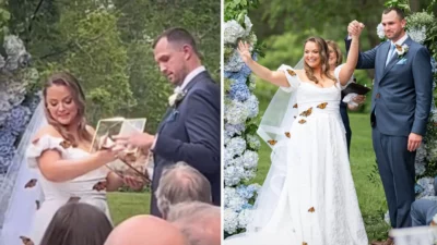 Hochzeitsritual: Schmetterlinge fliegen zu Ehren des Brautvaters