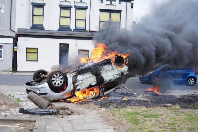 In Middlesbrough wurde ein Auto angezündet.