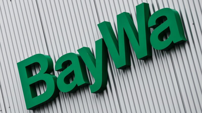 Der grüne Schriftzug der Baywa