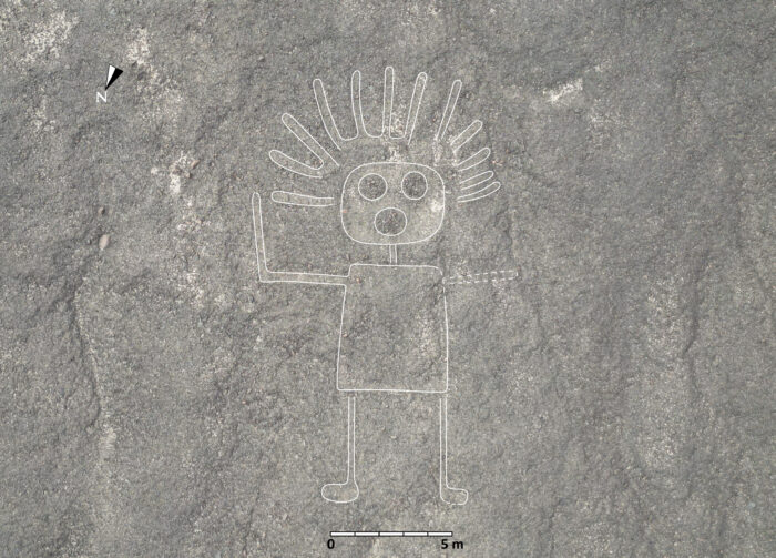 303 neue Scharrbilder in Nazca: menschenähnliches Wesen