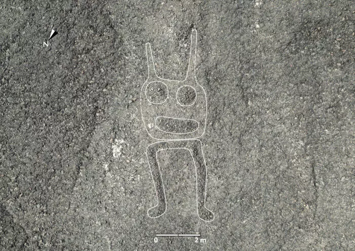 303 neue Scharrbilder in Nazca: menschenähnliches Wesen