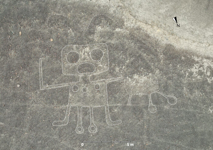 303 neue Scharrbilder in Nazca: menschenähnliches Wesen