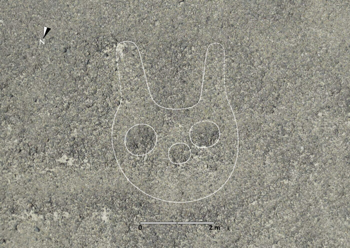 303 neue Scharrbilder in Nazca: Kopf