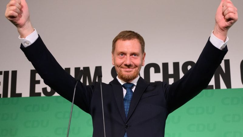 Die CDU von Ministerpräsident Kretschmer ist bei der Landtagswahl in Sachsen auf den ersten Platz gekommen.