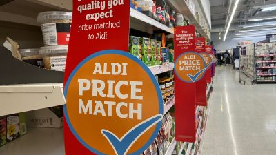 Aldi liefert sich Preiskampf mit britischen Supermarktketten