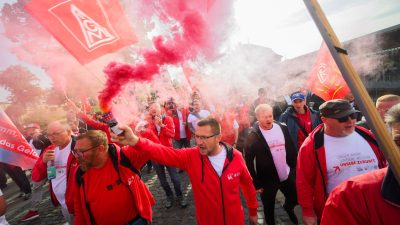 Warnstreiks der IG Metall beginnen am Dienstag