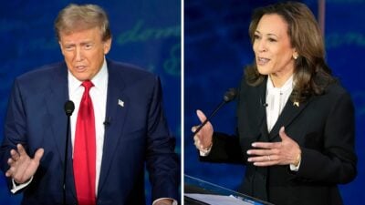 Donald Trump lehnt eine Revanche gegen Kamala Harris auf der Fernsehbühne ab. (Archivbild)