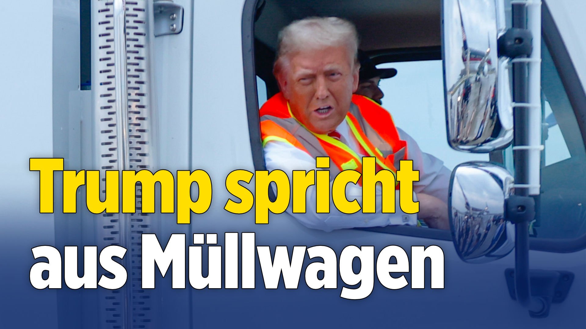 Nach Bidens „Müll“-Kommentar: Trump gibt Interview aus einem Müllwagen