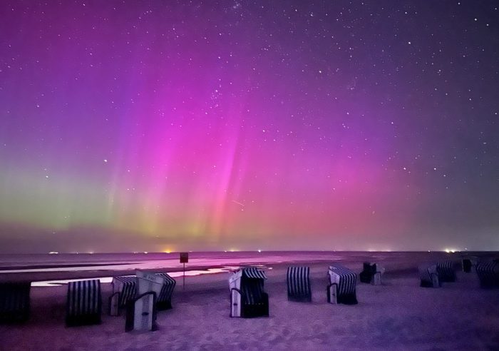 Diese Polarlichter waren im August über der Nordseeinsel Norderney zu sehen. (Archivbild)