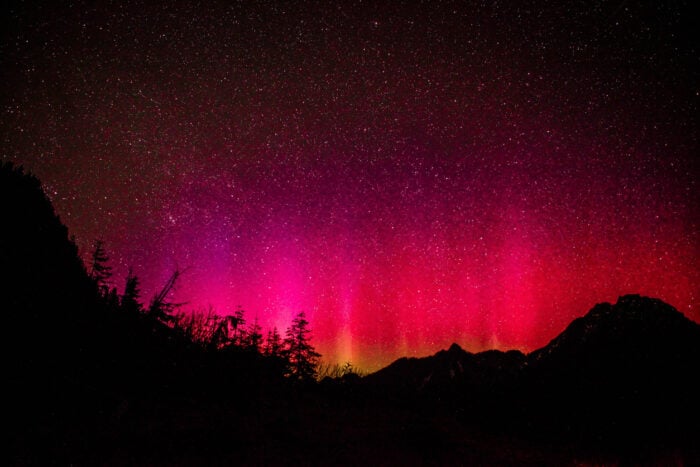 Rote Polarlichter sind seltener als grüne