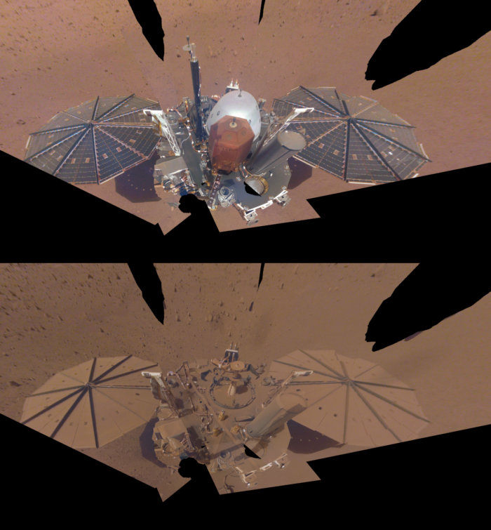 Erstes und letztes Selfie von Insight auf dem Mars