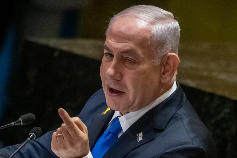 Israels Regierungschef Benjamin Netanjahu auf der UN-Vollversammlung. (Archivbild)