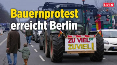 [Live ab 17:45 Uhr] Vorabend der Großdemonstration: Bauernkolonne erreicht Berlin