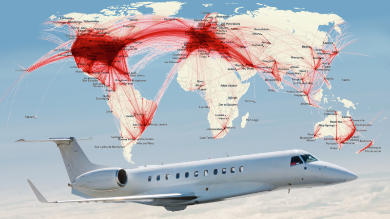 Privatjets legten 2019 bis 2023 über 18 Millionen Flüge zurück. Tendenz steigend.