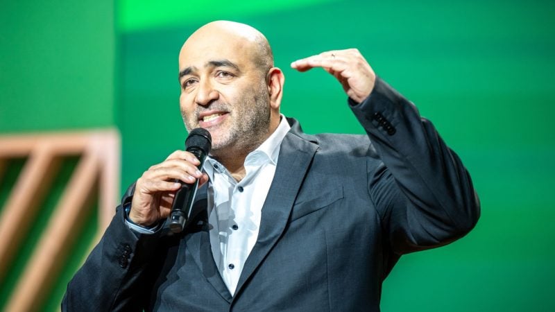 Mit einer emotionalen Rede verabschiedete sich Omid Nouripour als Grünen-Vorsitzender.