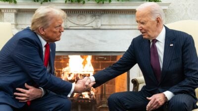 Freundliche Begegnung: Trump bei Biden im Weißen Haus