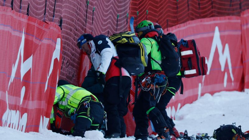 Cyprien Sarrazin war beim Training in Bormio schwer gestürzt.