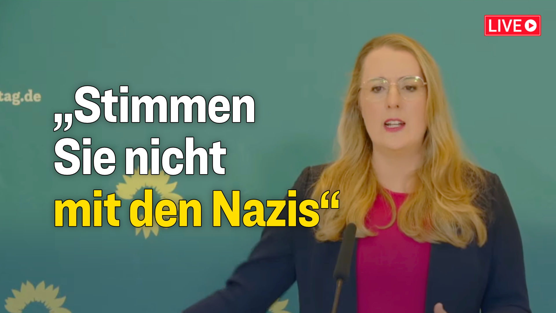 Grüne appellieren an Bundestagsabgeordnete: „Stimmen Sie nicht mit den Nazis”