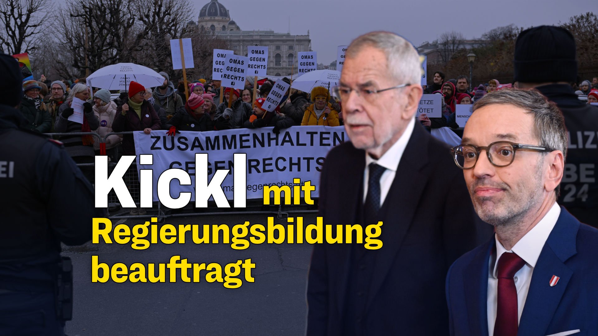 Österreich: Kickl als nächster Bundeskanzler? Proteste vorm Präsidialamt