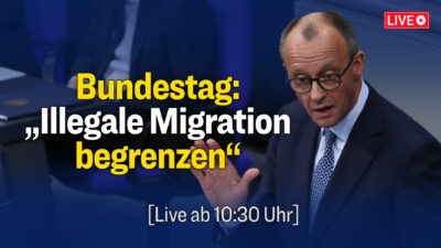 [Live] Bundestagsdebatte und Abstimmung über „Zustrom­begrenzungsgesetz“