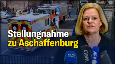 [Live ab 14 Uhr] Stellungnahme von Bundesinnenministerin Faeser zu Aschaffenburg