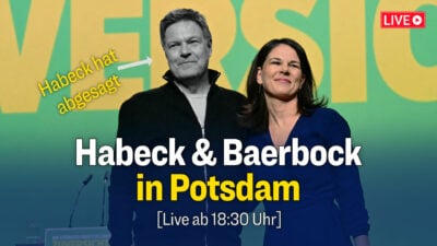 Wahlkampfveranstaltung der Grünen mit Baerbock in Potsdam (Habeck hat abgesagt)