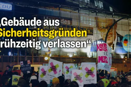 Parteizentrale vor „Brandmauer“-Protesten geräumt – erste Vorfälle in CDU-Büros